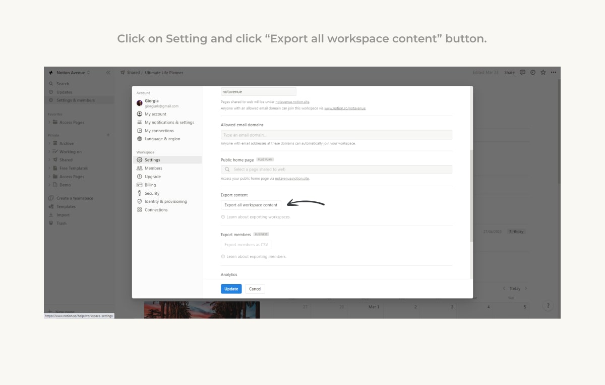 Does notion save automatically backup and restore your data